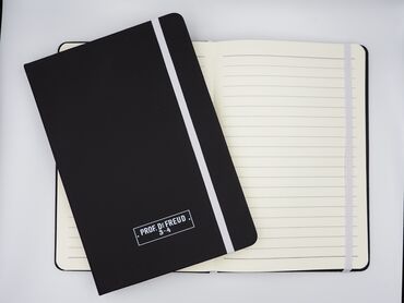 Notebook open and closed